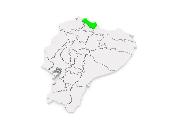Карта carchi. Еквадор. — стокове фото