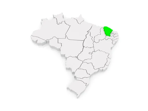 Map of Ceara. Brazil. — Stock Photo, Image