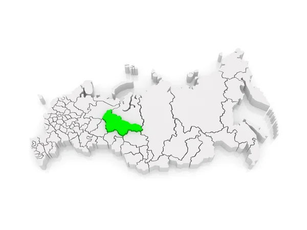 Mapa de la Federación Rusa. Okrug autónomo Khanty-Mansi - Y — Foto de Stock