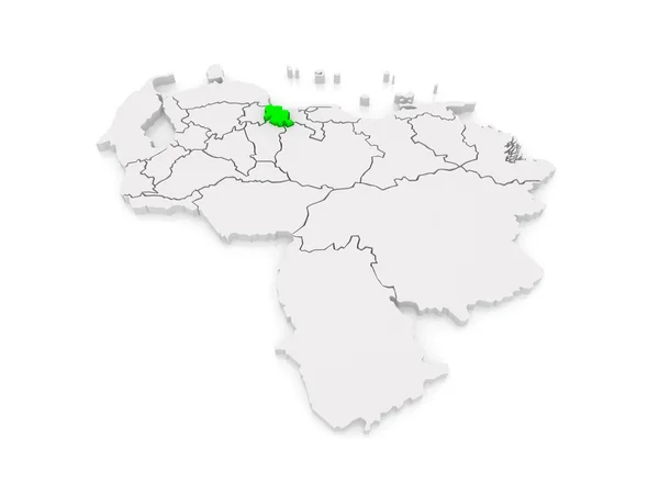 Mappa di Carabobo. Venezuela . — Foto Stock