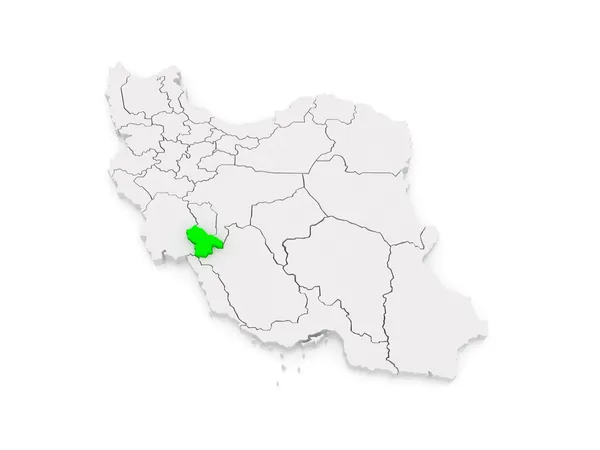 Mapa kohgiluye i boyerahmed. Iran. — Zdjęcie stockowe