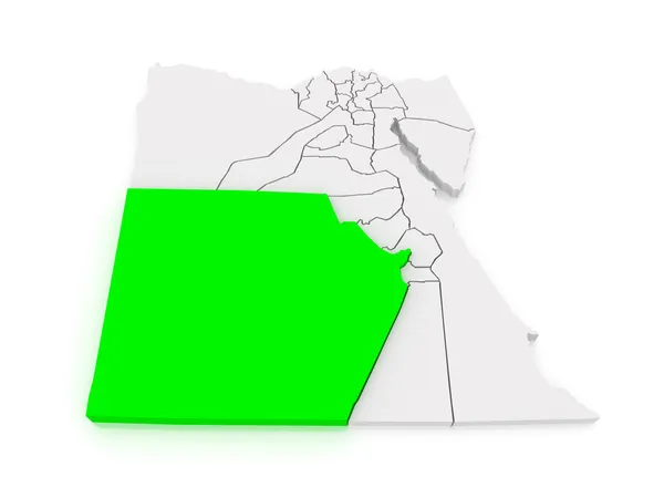 Mapa de New Valley (Al-Wadi al-Jadid). Egipto . —  Fotos de Stock