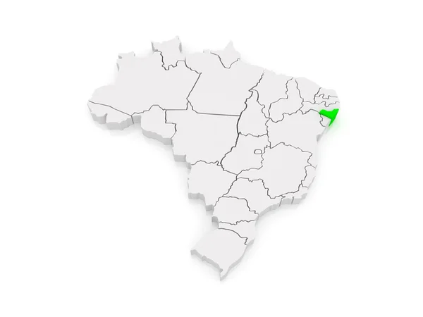 Map of Alagoas. Brazil. — Stock Photo, Image