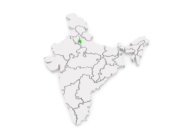 Map of Delhi. India. — Stock Photo, Image
