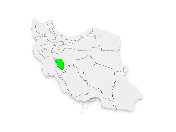 Mapa de Chaharmahal e Bakhtiari. Irão . — Fotografia de Stock