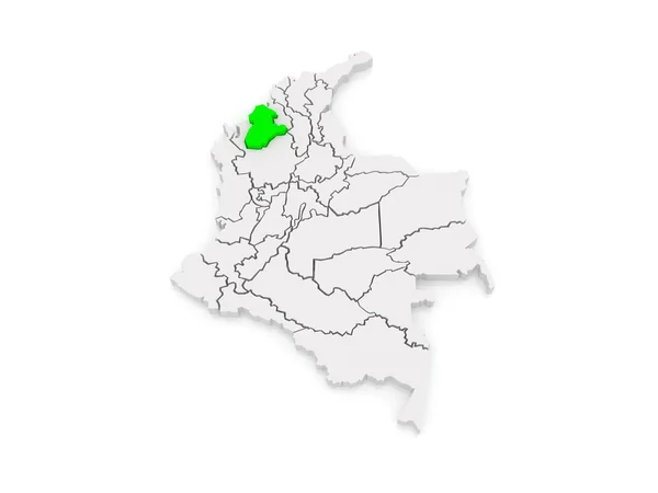 Map of Cordova. Colombia. — Stock Photo, Image