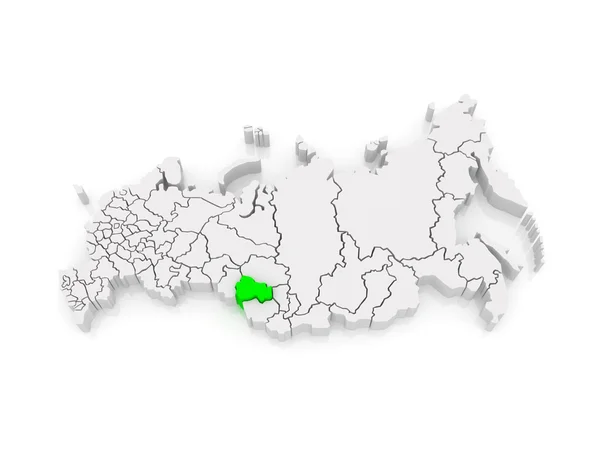 Mapa Federacji Rosyjskiej. Nowosybirsk regionu. — Zdjęcie stockowe