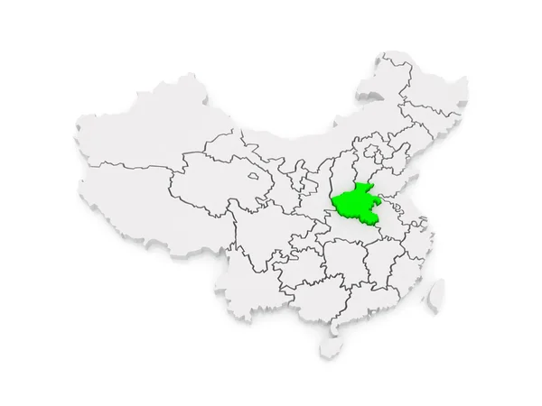 Mapa de Henan. China. . — Foto de Stock