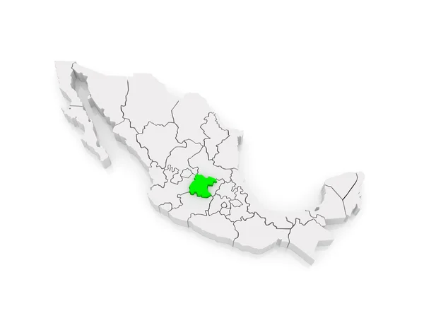 Map of Guanajuato. Mexico. — Stock Photo, Image