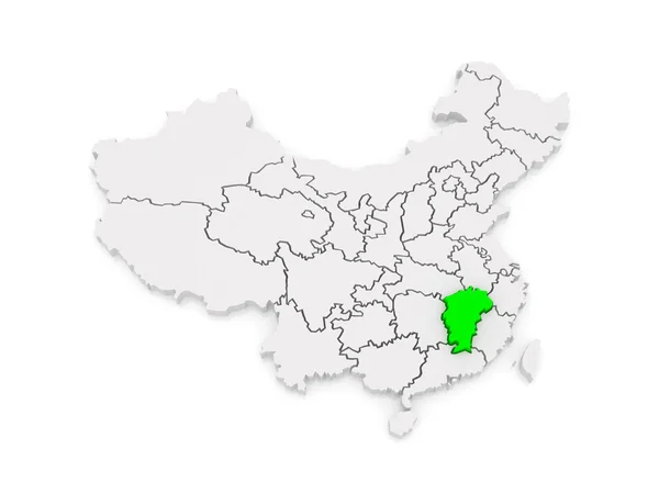 Mapa de Jiangxi. China . — Fotografia de Stock