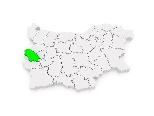 ペルニク州地方の地図を。ブルガリア. — ストック写真