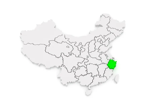 Mapa de Zhejiang. China. . — Foto de Stock