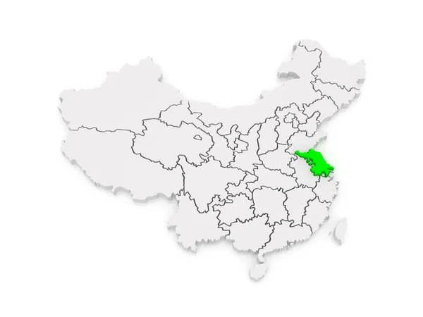 Mapa de Jiangsu. China. . — Foto de Stock