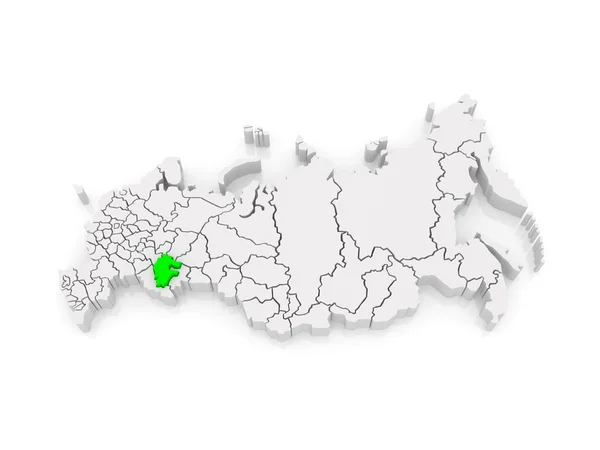 Mapa de la Federación Rusa. República de Bashkortostán . —  Fotos de Stock