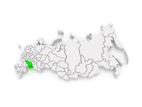 Térkép az Orosz Föderáció. Saratov régió. — Stock Fotó