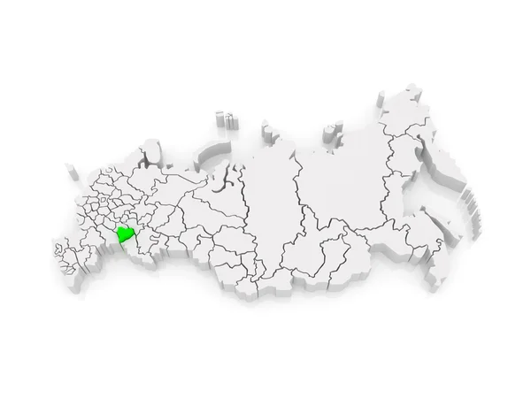 Mapa Federacji Rosyjskiej. Samara regionu. — Zdjęcie stockowe