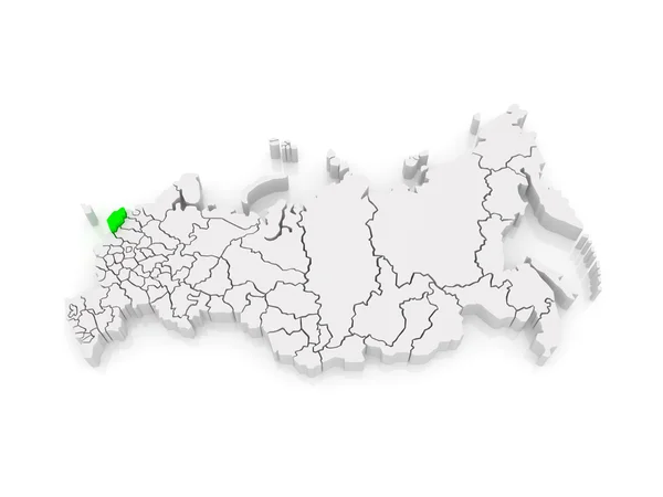 Mappa della Federazione Russa. Regione di Pskov . — Foto Stock