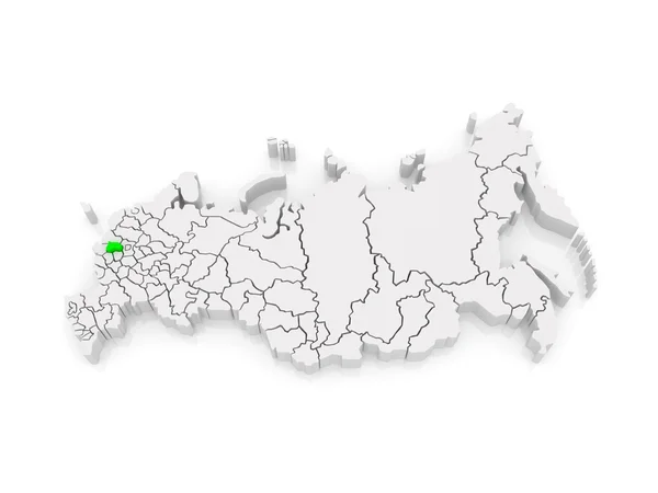 Mapa de la Federación Rusa. Región de Kaluga . — Foto de Stock