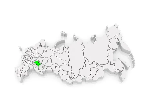 Карта Российской Федерации. Республика Татарстан . — стоковое фото