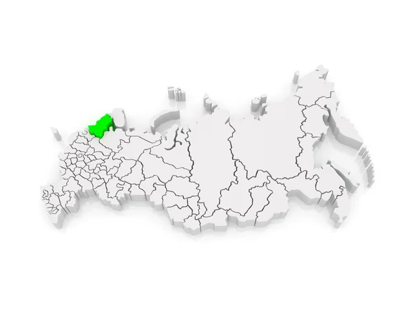 Карта Російської Федерації. Республіка Карелія. — стокове фото
