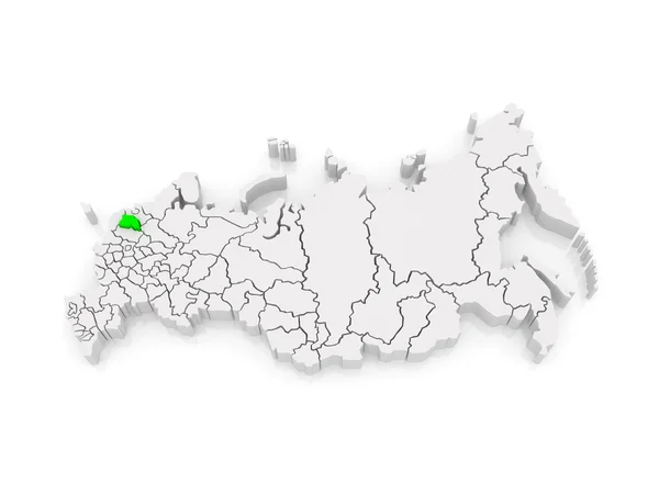 Карта Російської Федерації. Новгородська обл. — стокове фото