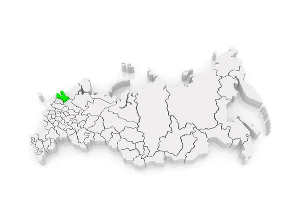 Карта Российской Федерации. Ленинградская область . — стоковое фото