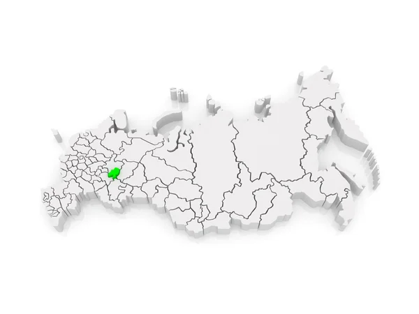 Mapa de la Federación Rusa. República de Udmurtia . —  Fotos de Stock