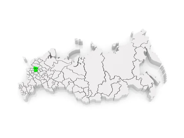 Mappa della Federazione Russa. Regione di Mosca . — Foto Stock