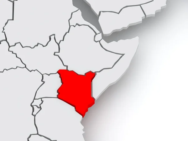 Карта миров. Кения . — стоковое фото