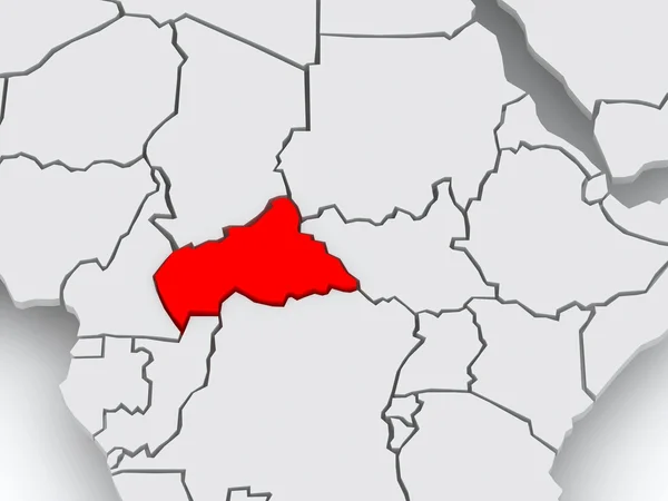 Karta över världar. Centralafrikanska republiken. — Stockfoto