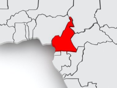 Dünya Haritası. Kamerun.