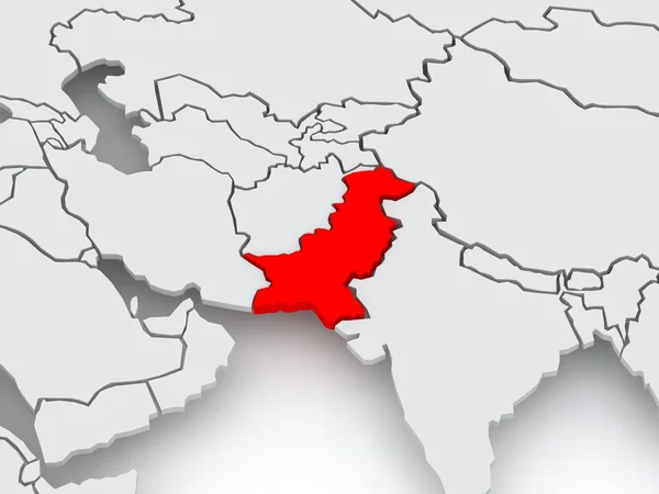 Map of worlds. Pakistan. — Stock Photo, Image