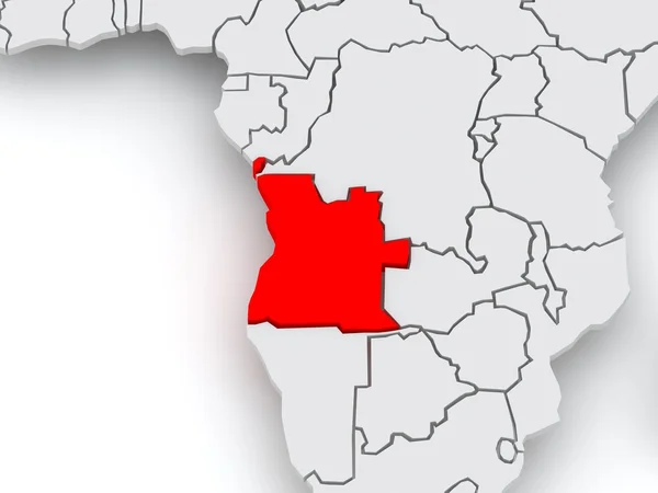 Mapa de mundos. Angola . — Foto de Stock