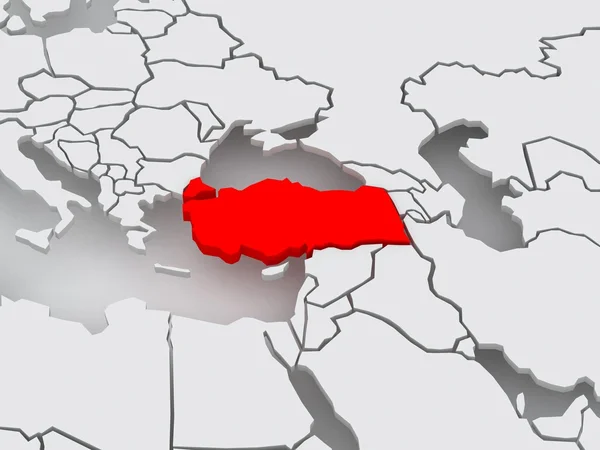 Карта миров. Турция . — стоковое фото