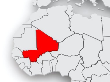 Dünya Haritası. mali.