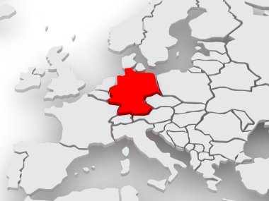 Dünya Haritası. Almanya.