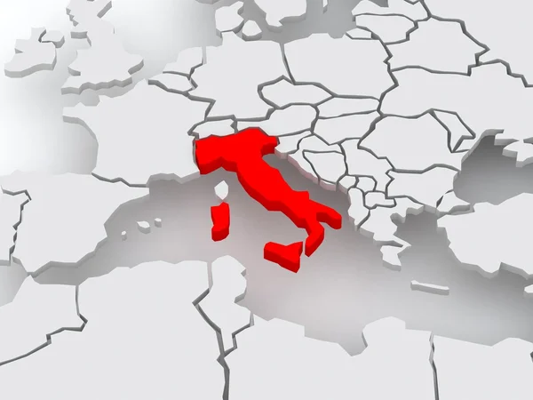 Mappa dei mondi. Italia . — Foto Stock