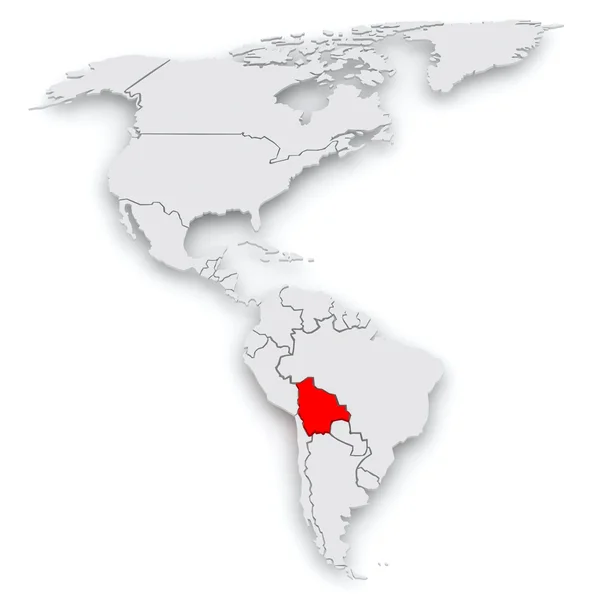 Mapa dos mundos. Bolívia . — Fotografia de Stock