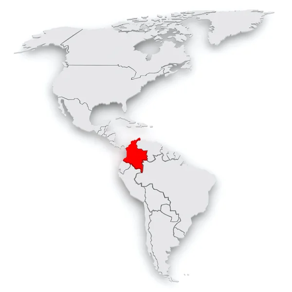 Mapa de mundos. Colombia . — Foto de Stock