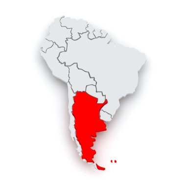carte des mondes. Argentine.