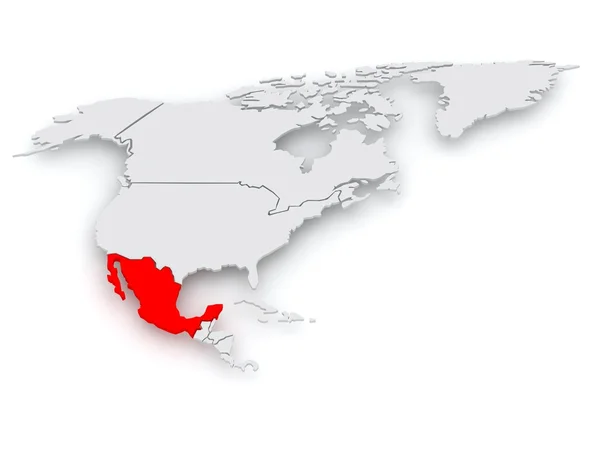 Kaart van werelden. mexico. — Stockfoto