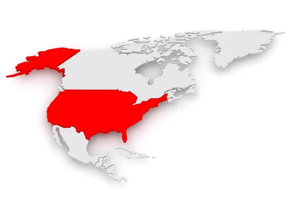 Mapa świata. Stany Zjednoczone Ameryki. — Zdjęcie stockowe