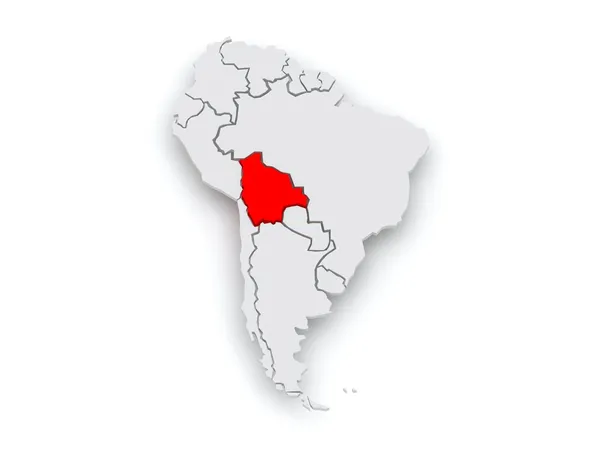 Kaart van werelden. Bolivia. — Stockfoto
