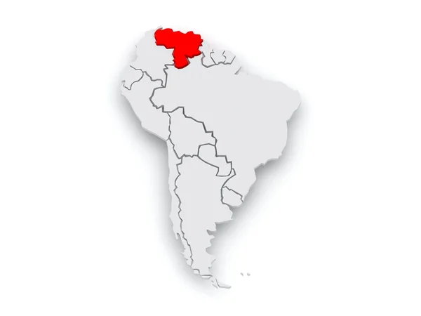 Mapa dos mundos. Venezuela . — Fotografia de Stock