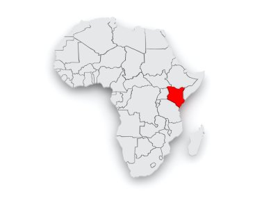 Dünya Haritası. Kenya.