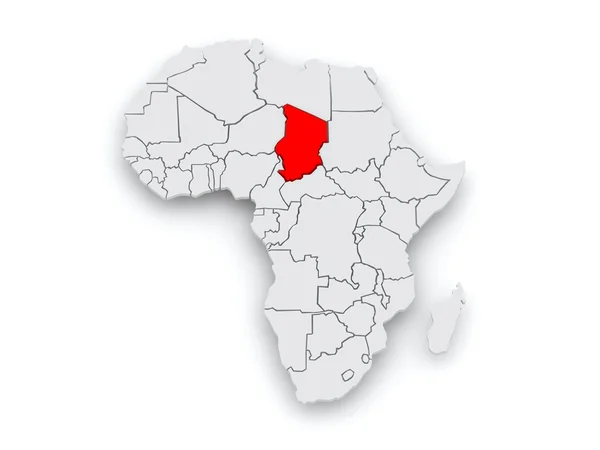 世界地图。乍得. — 图库照片
