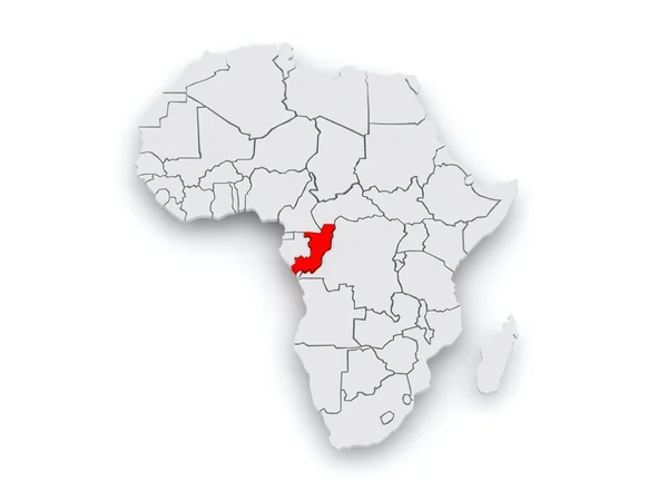 Mapa de mundos. República del Congo . — Foto de Stock