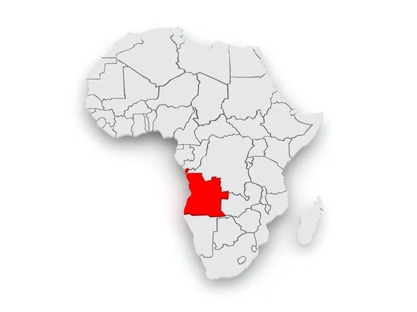 Map of worlds. Angola. — Stock Photo, Image