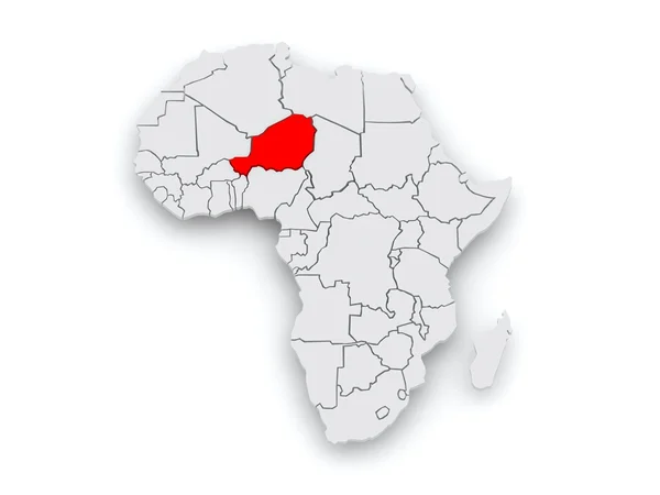 Mapa de mundos. Níger . — Foto de Stock