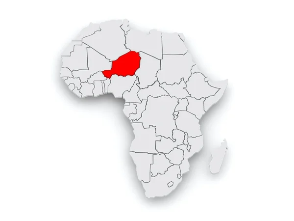 世界の地図。ニジェール. — 图库照片